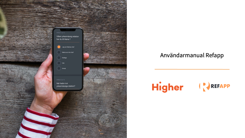 Användarguide - Refapp genom Higher