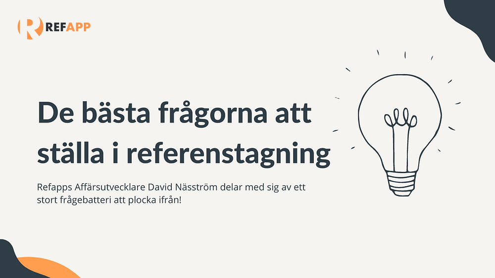 frågor att ställa i referenstagning