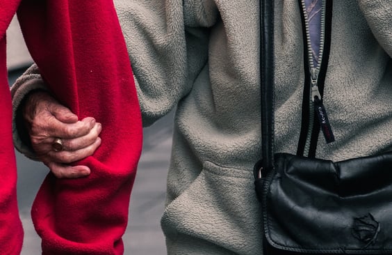 Two crossed arms