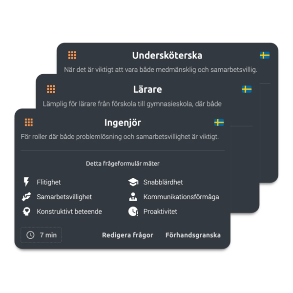 Refapp forskningsbaserade och rollspecifika frågeformulär