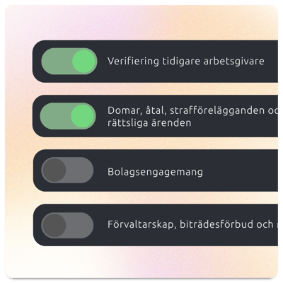Välj bakgrundskontroll